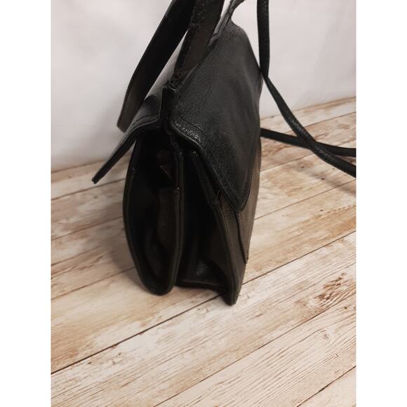 Fossil Black Leather Travel Crossbody Purse Handbag - Picture 6 of 16